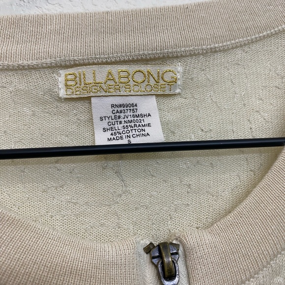 Billabong zip sequin stripe top, small - Picture 3 of 4